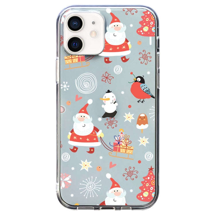 Christmas Colored Drawing Pattern High Transparent Soft TPU Phone Case, For iPhone 13 Pro, For iP...