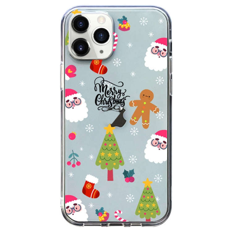 Christmas Colored Drawing Pattern High Transparent Soft TPU Phone Case, For iPhone 11 Pro