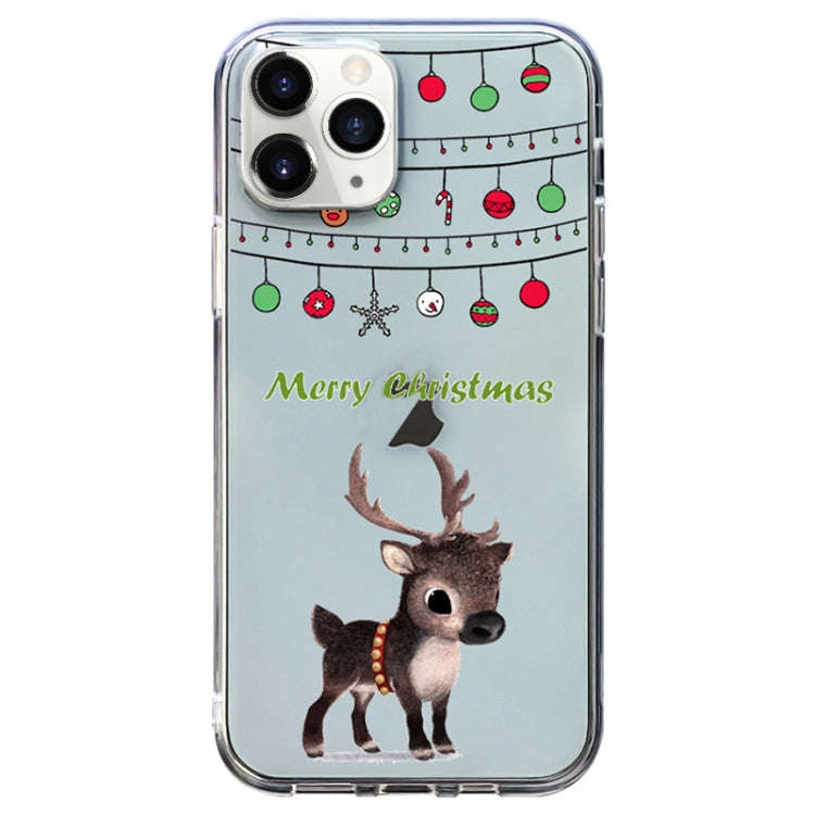 Christmas Colored Drawing Pattern High Transparent Soft TPU Phone Case, For iPhone 13 Pro, For iP...