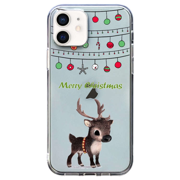 Christmas Colored Drawing Pattern High Transparent Soft TPU Phone Case, For iPhone 13 Pro, For iP...