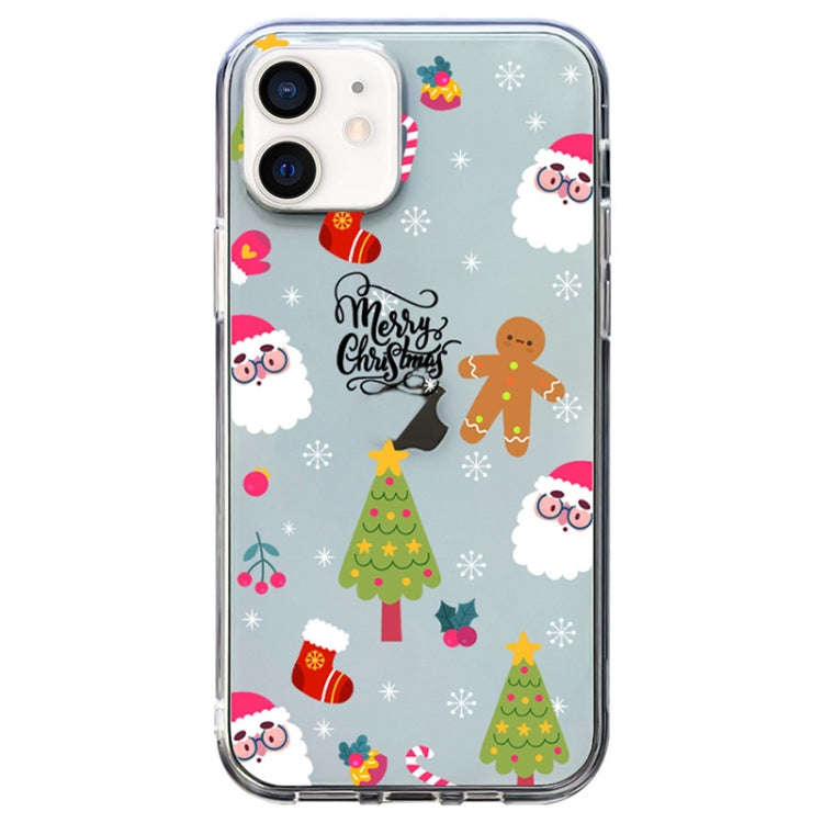 Christmas Colored Drawing Pattern High Transparent Soft TPU Phone Case, For iPhone 13 Pro, For iP...