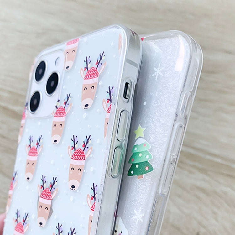 Christmas Colored Drawing Pattern High Transparent Soft TPU Phone Case, For iPhone 11 Pro