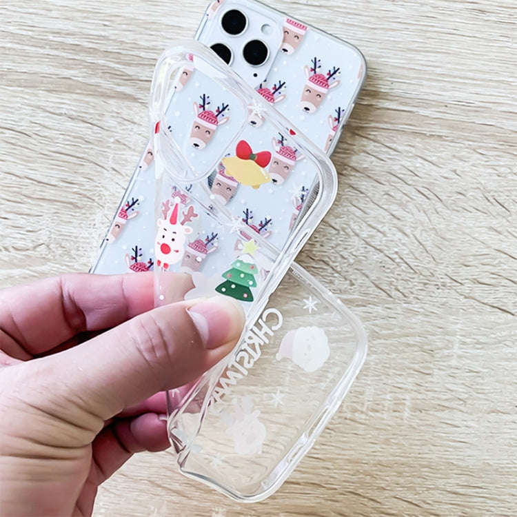 Christmas Colored Drawing Pattern High Transparent Soft TPU Phone Case, For iPhone 11 Pro