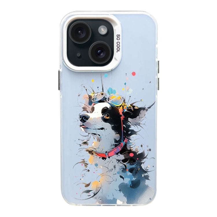 Color Ink Frosted PC+TPU Phone Case, For iPhone 15 Pro Max, For iPhone 15 Pro, For iPhone 15 Plus