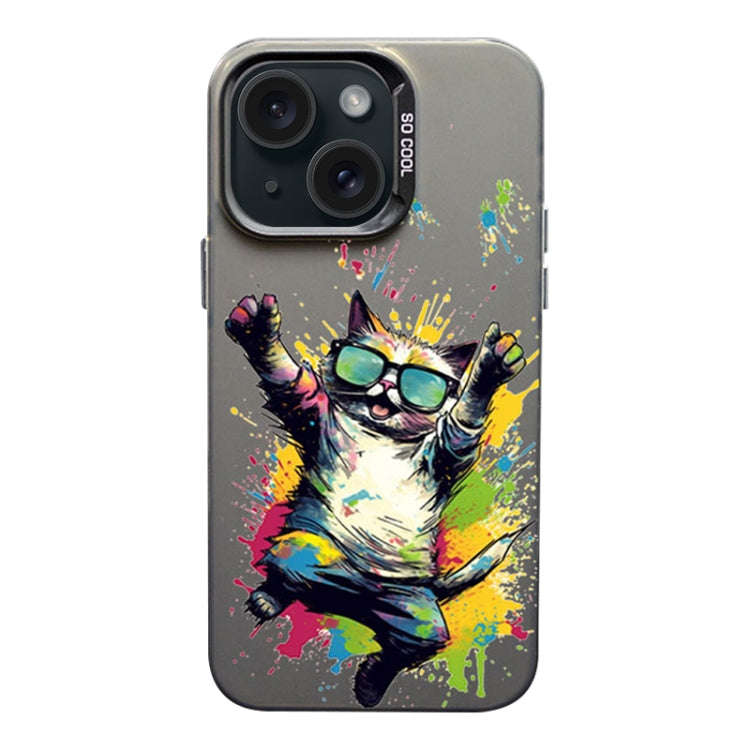 Color Ink Frosted PC+TPU Phone Case, For iPhone 15 Pro Max, For iPhone 15 Pro, For iPhone 15 Plus