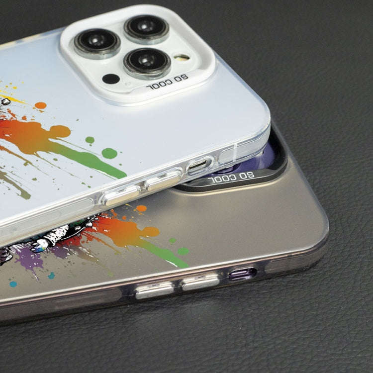 Color Ink Frosted PC+TPU Phone Case, For iPhone 15, For iPhone 14 Plus, For iPhone 14