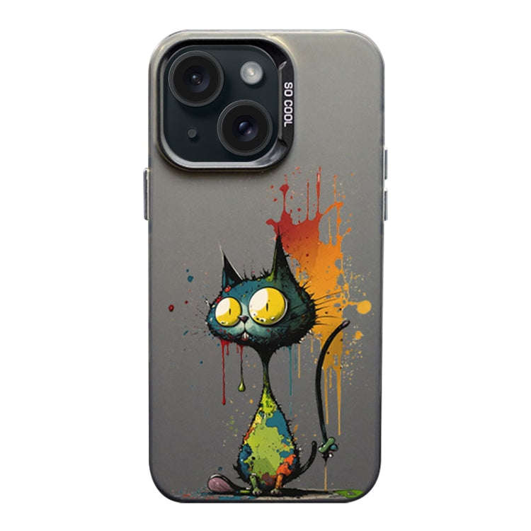 Color Ink Frosted PC+TPU Phone Case, For iPhone 15, For iPhone 14 Plus, For iPhone 14