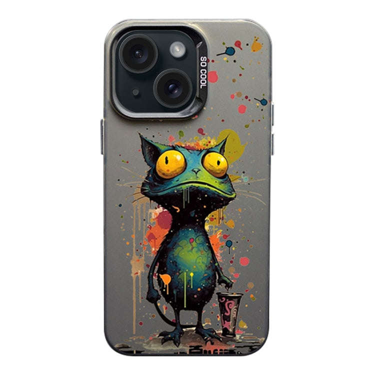 Color Ink Frosted PC+TPU Phone Case, For iPhone 15, For iPhone 14 Plus, For iPhone 14