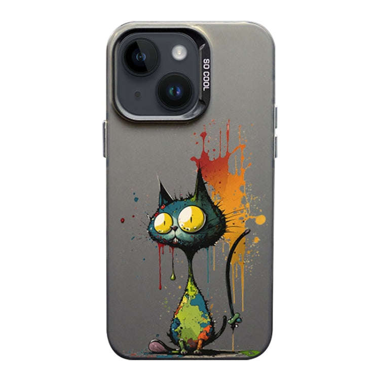 Color Ink Frosted PC+TPU Phone Case, For iPhone 15, For iPhone 14 Plus, For iPhone 14