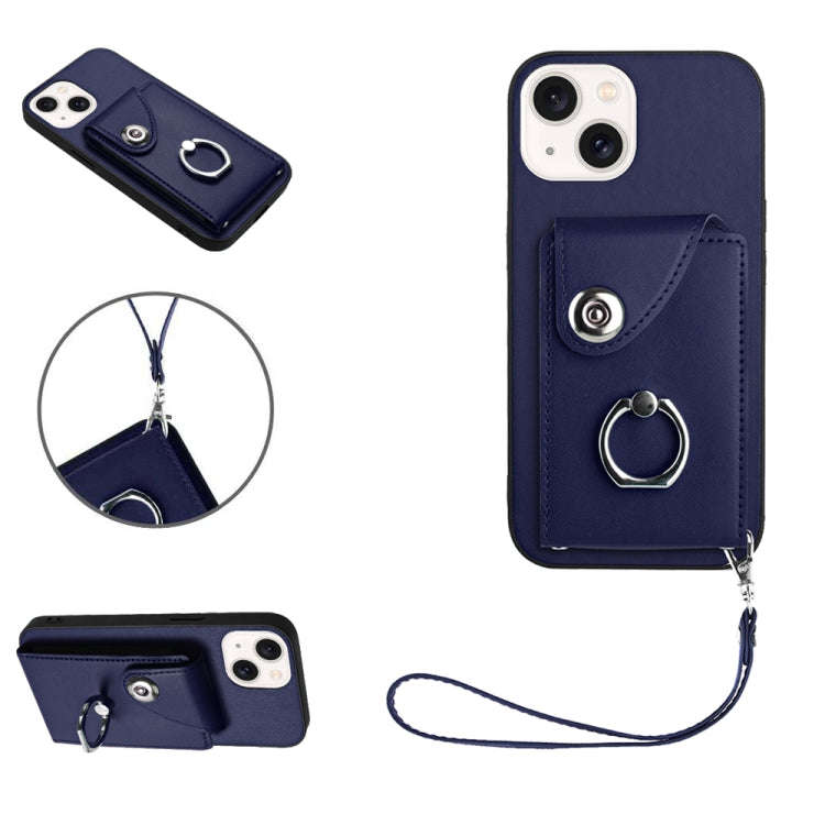 Organ Card Bag Ring Holder PU Phone Case with Lanyard, For iPhone 17 Pro Max, For iPhone 17 Pro, ...