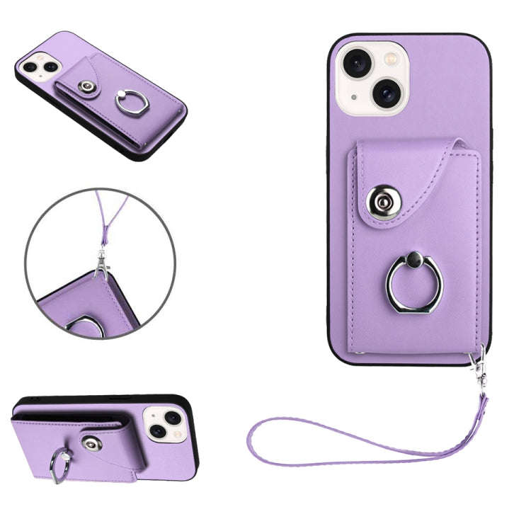 Organ Card Bag Ring Holder PU Phone Case with Lanyard, For iPhone 17 Pro Max, For iPhone 17 Pro, ...