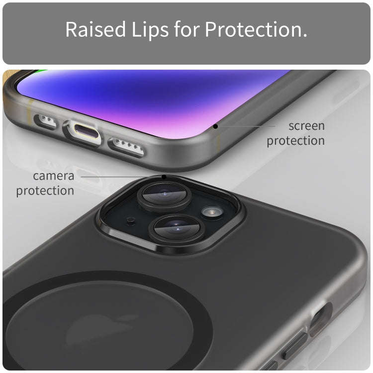 MagSafe Frosted Translucent TPU + PC Full Coverage Phone Case, For iPhone 15, For iPhone 14 Plus,...