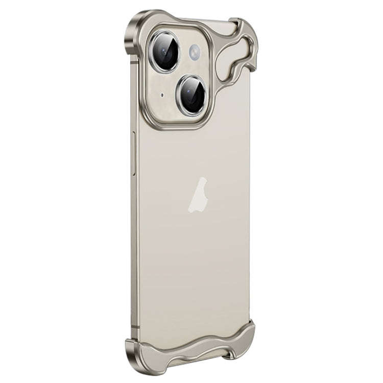 Frameless Metal Corner Pad Phone Case with Lens Film, For iPhone 13 Pro, For iPhone 13