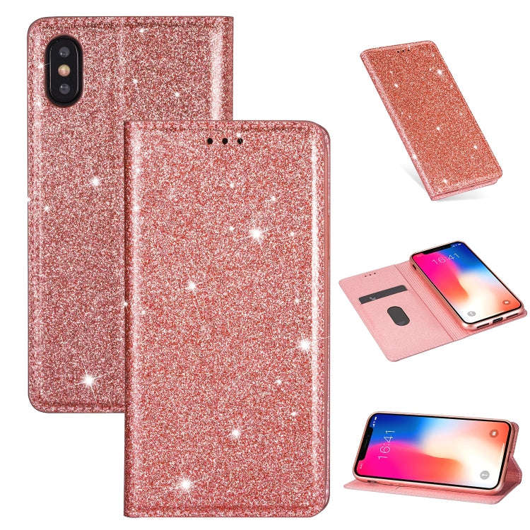 Ultrathin Glitter Magnetic Horizontal Flip Leather Case with Holder & Card Slots, For iPhone 6 Pl...