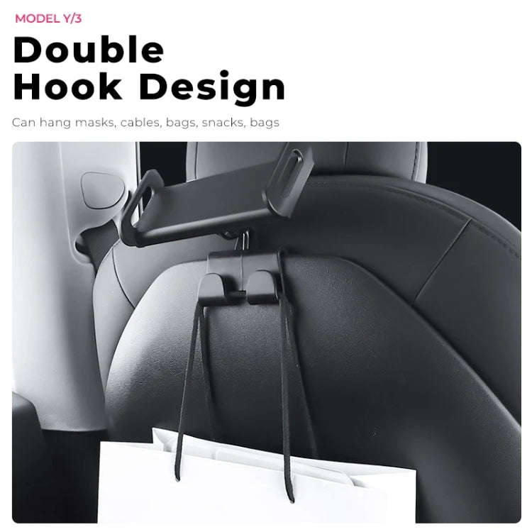 For Tesla Model 3 / Y Car Co-pilot Glove Box Hook Phone Tablet Holder, Hook Base, Hook Base + Pho...