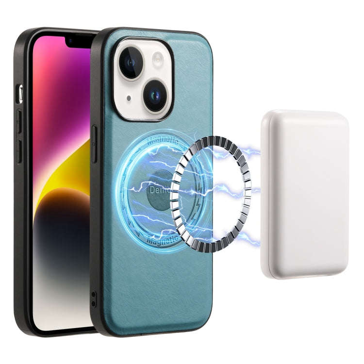Denior Cowhide Texture Leather MagSafe Phone Case, For iPhone 16 Pro Max, For iPhone 16 Pro, For ...