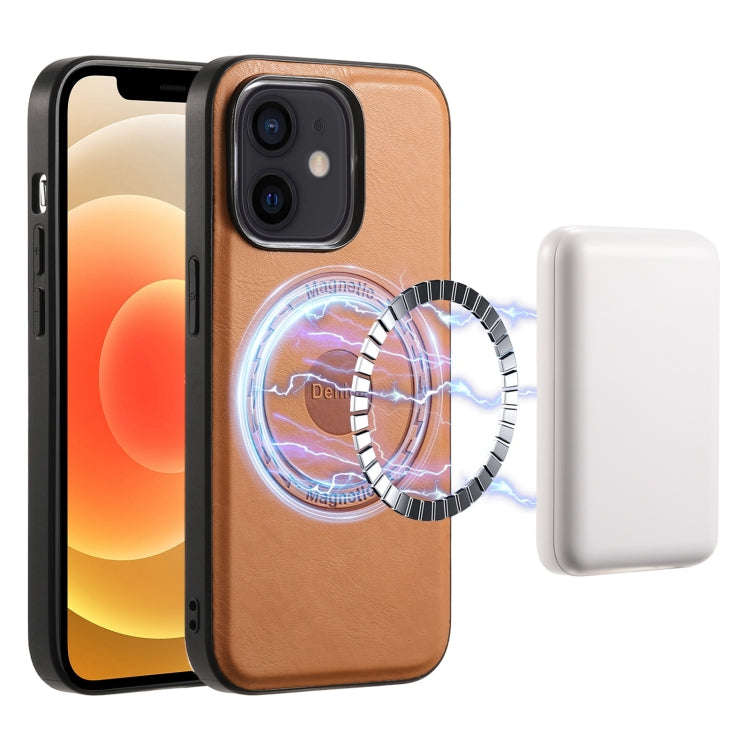 Denior Cowhide Texture Leather MagSafe Phone Case, For iPhone 13 Pro Max, For iPhone 13 Pro, For ...