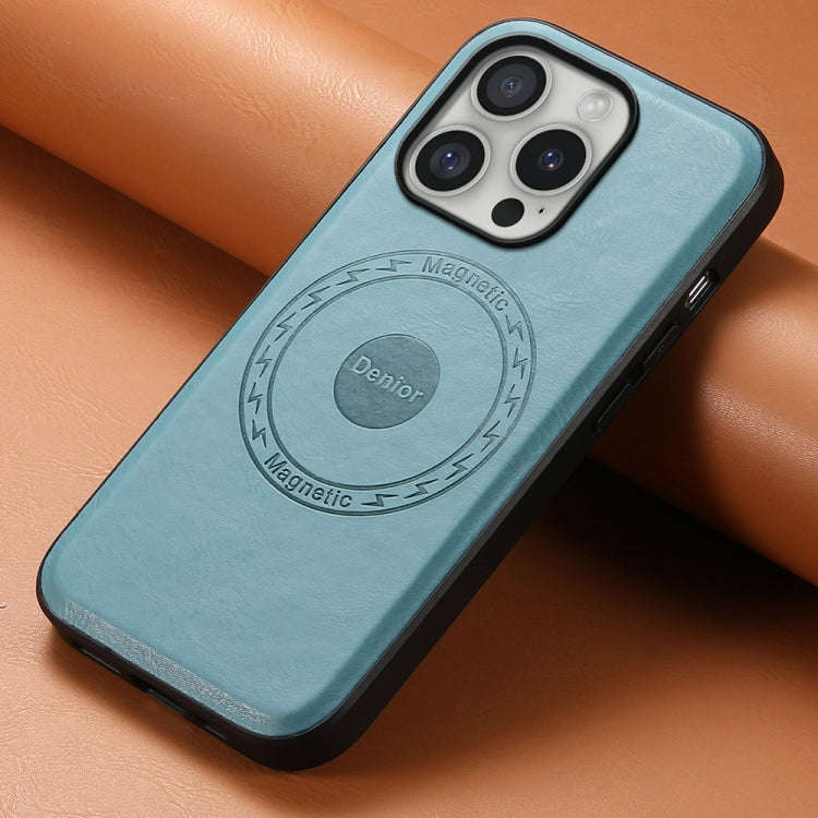 Denior Cowhide Texture Leather MagSafe Phone Case, For iPhone 16 Pro Max, For iPhone 16 Pro, For ...