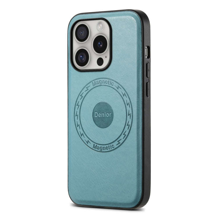 Denior Cowhide Texture Leather MagSafe Phone Case, For iPhone 16 Pro Max, For iPhone 16 Pro, For ...