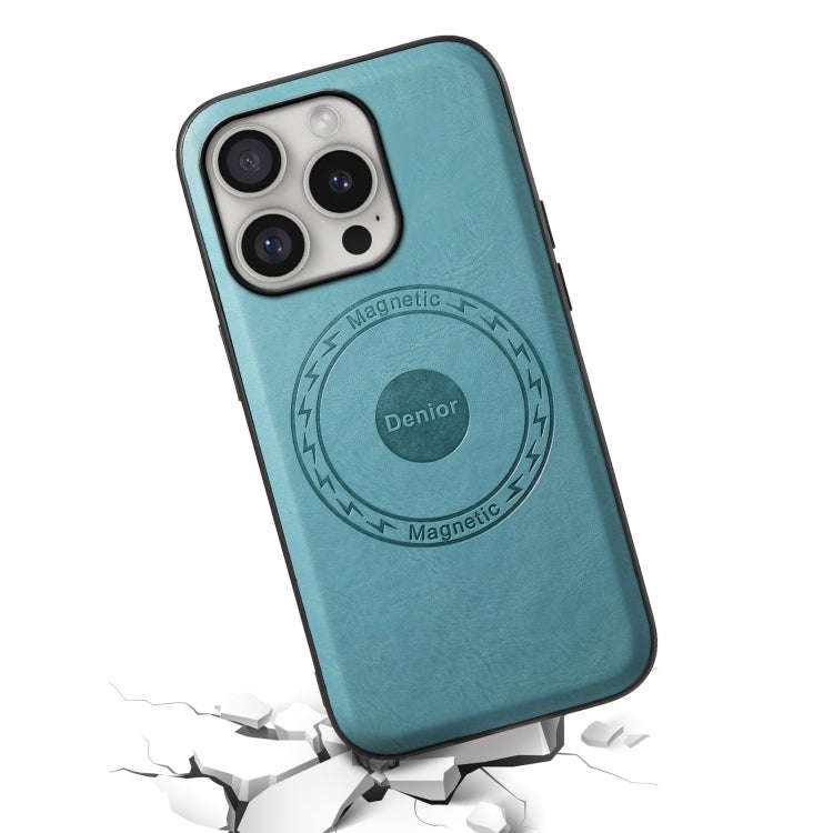 Denior Cowhide Texture Leather MagSafe Phone Case, For iPhone 16 Pro Max, For iPhone 16 Pro, For ...