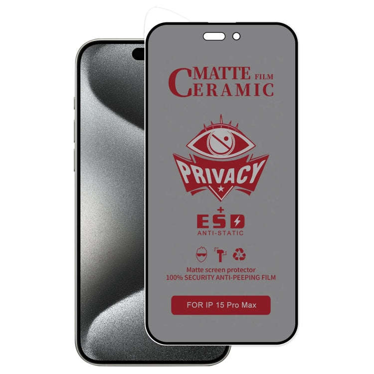 Full Coverage Frosted Privacy Ceramic Film, For iPhone 17e / 16e / 14 / 13 Pro / 13, For iPhone 1...