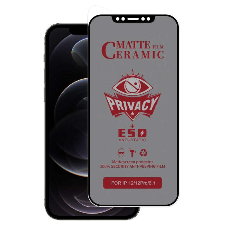 Full Coverage Frosted Privacy Ceramic Film, For iPhone 17e / 16e / 14 / 13 Pro / 13, For iPhone 1...