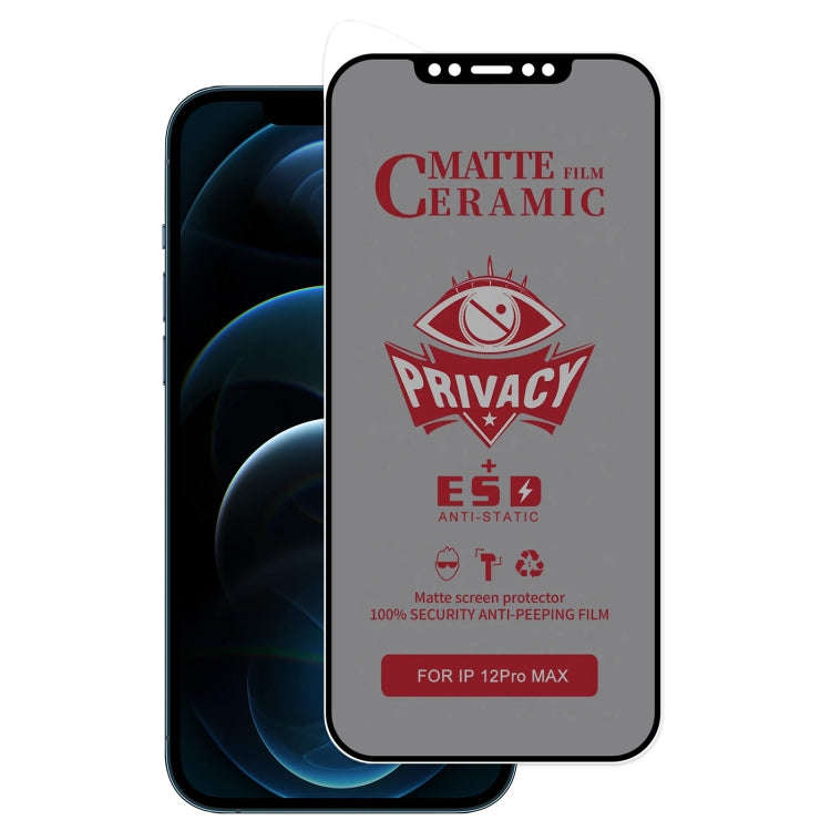 Full Coverage Frosted Privacy Ceramic Film, For iPhone 17e / 16e / 14 / 13 Pro / 13, For iPhone 1...