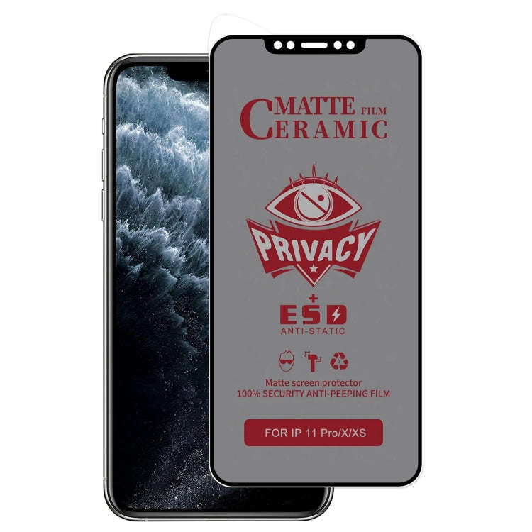 Full Coverage Frosted Privacy Ceramic Film, For iPhone 17e / 16e / 14 / 13 Pro / 13, For iPhone 1...