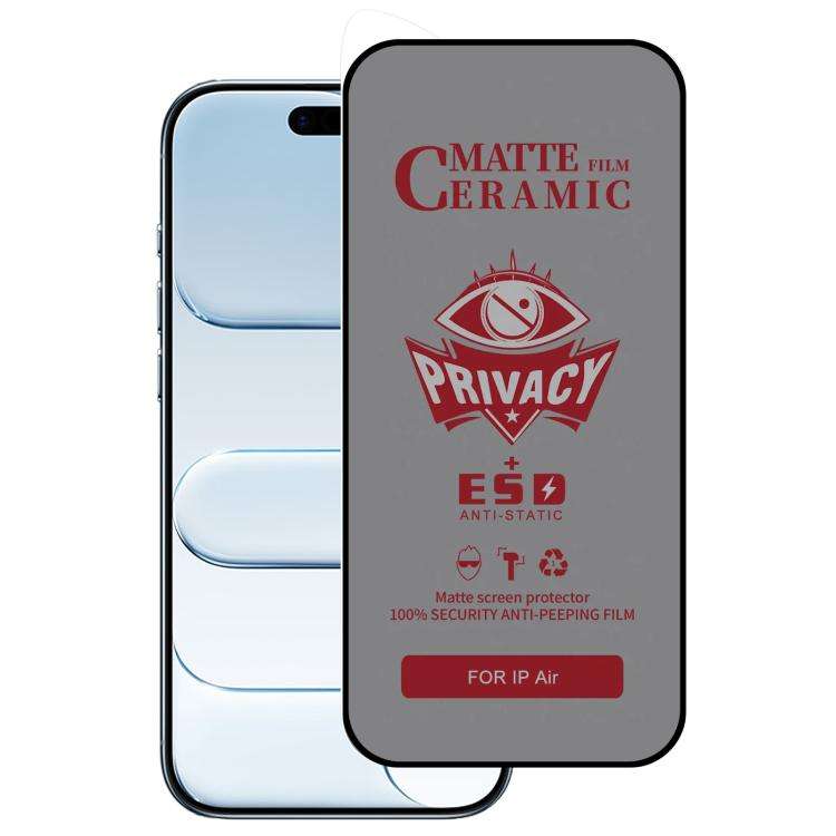 Full Coverage Frosted Privacy Ceramic Film, For iPhone 17e / 16e / 14 / 13 Pro / 13, For iPhone 1...