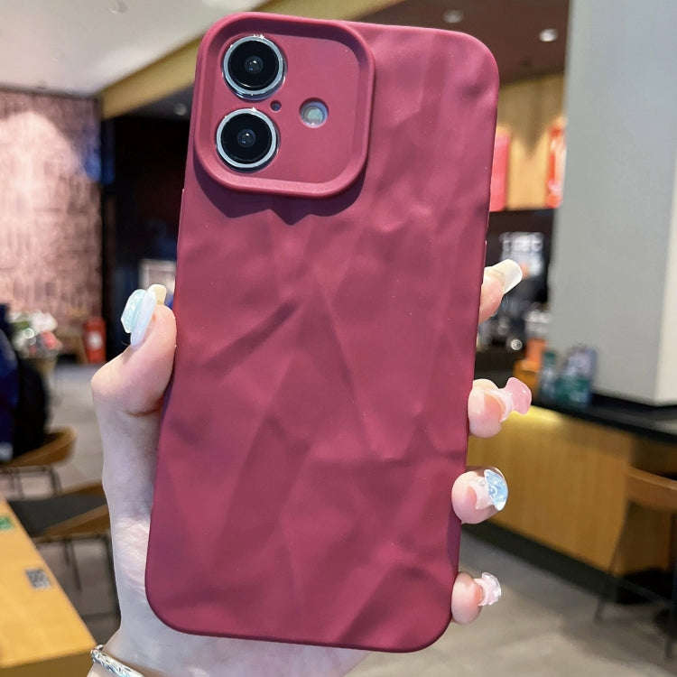 Frosted Wrinkles Texture TPU Phone Case, For iPhone 16 Pro Max, For iPhone 16 Pro, For iPhone 16 ...