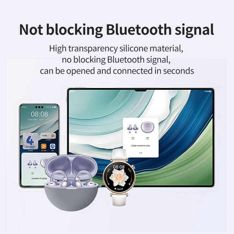 Earphone Liquid Silicone Protective Case, For Huawei FreeClip