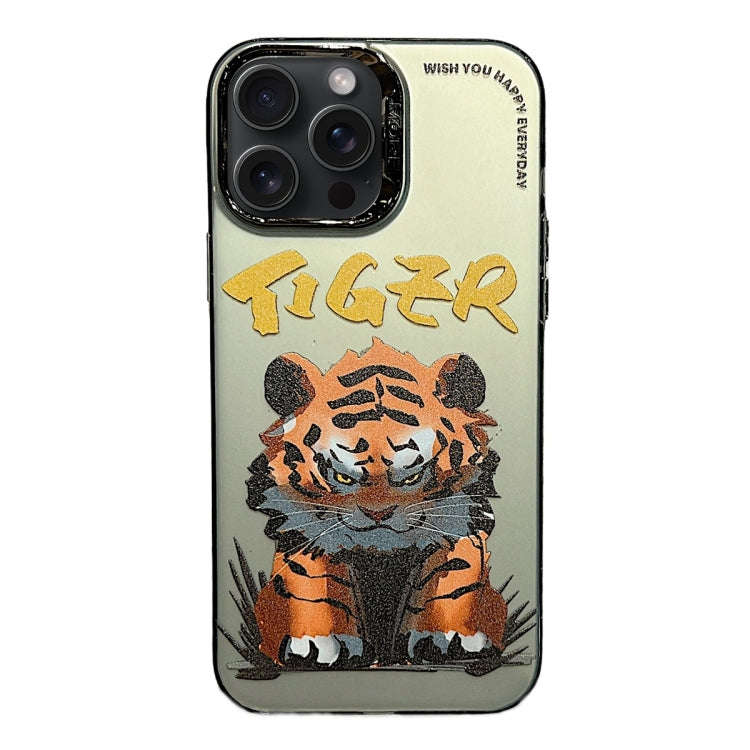 Electroplated Lens Ring Cartoon Animal Phone Case, For iPhone 15 Pro Max, For iPhone 15 Pro, For ...