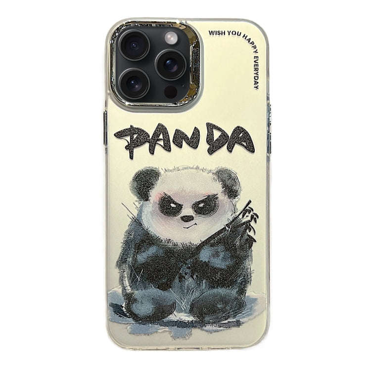 Electroplated Lens Ring Cartoon Animal Phone Case, For iPhone 15 Pro Max, For iPhone 15 Pro, For ...