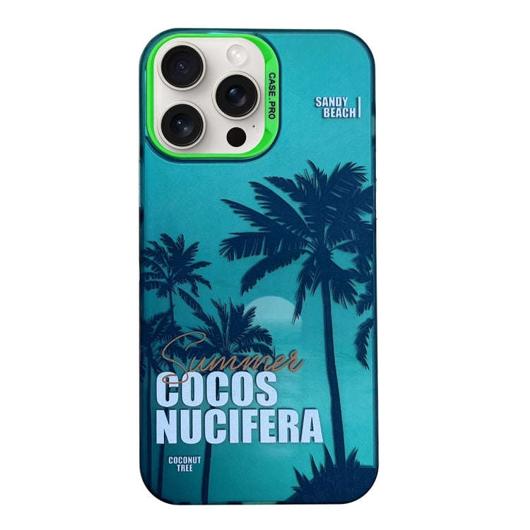 Creative Oil Painting Colorful Sunset Scenery TPU + PC Shockproof Phone Case, For iPhone 15 Pro M...