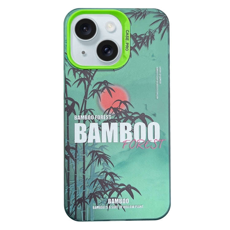 Creative Oil Painting Colorful Sunset Scenery TPU + PC Shockproof Phone Case, For iPhone 15 Pro M...