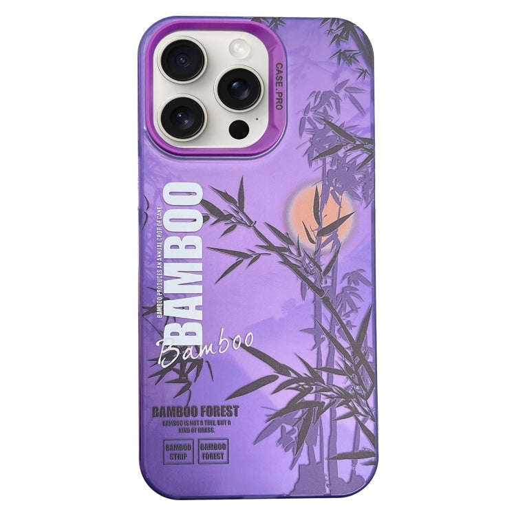 Creative Oil Painting Colorful Sunset Scenery TPU + PC Shockproof Phone Case, For iPhone 15 Pro M...