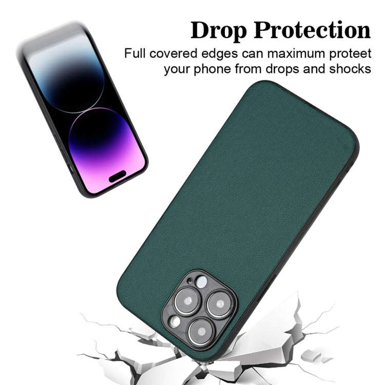 R20 Leather Pattern Phone Single Case, For iPhone 15 Pro Max, For iPhone 15 Pro, For iPhone 15 Pl...