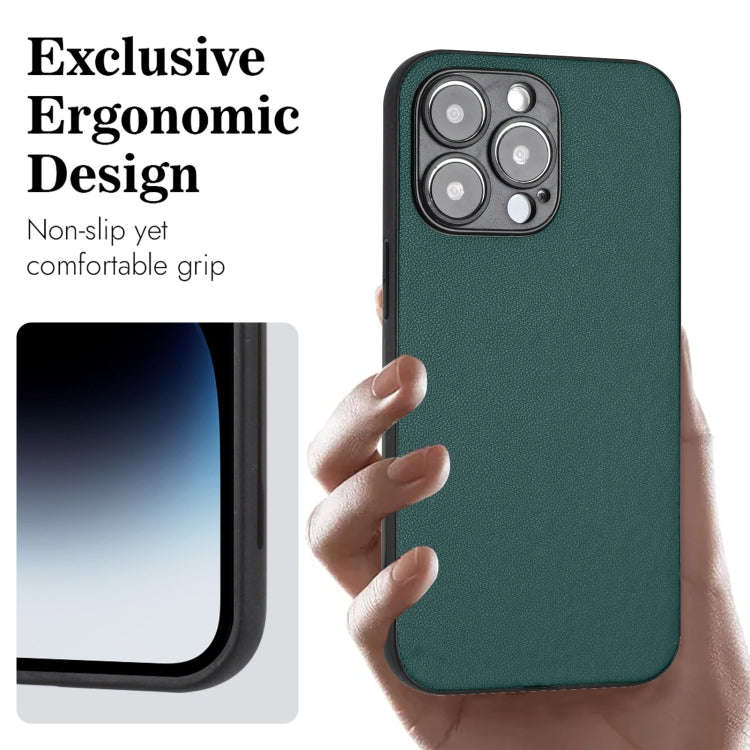R20 Leather Pattern Phone Single Case, For iPhone 15 Pro Max, For iPhone 15 Pro, For iPhone 15 Pl...