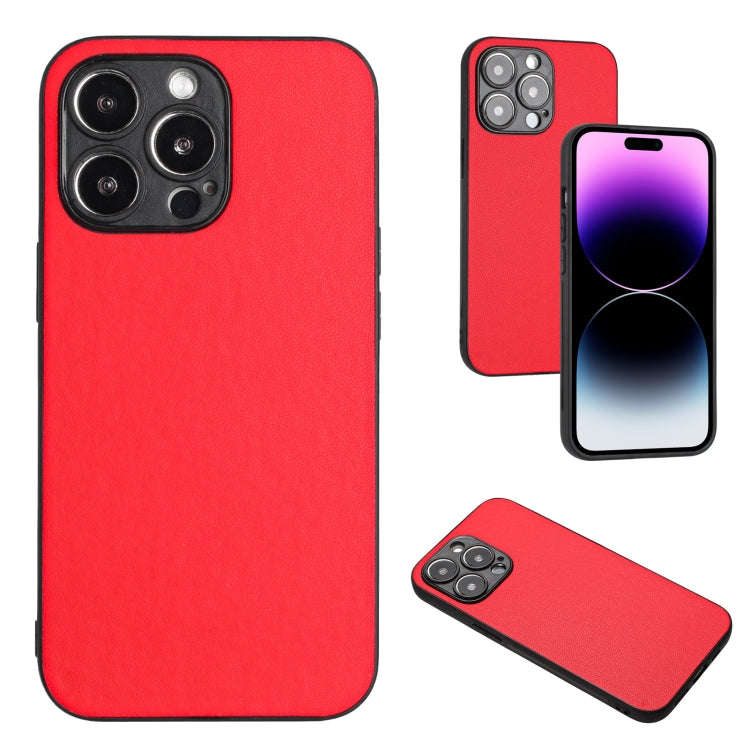 R20 Leather Pattern Phone Single Case, For iPhone 15 Pro Max, For iPhone 15 Pro, For iPhone 15 Pl...
