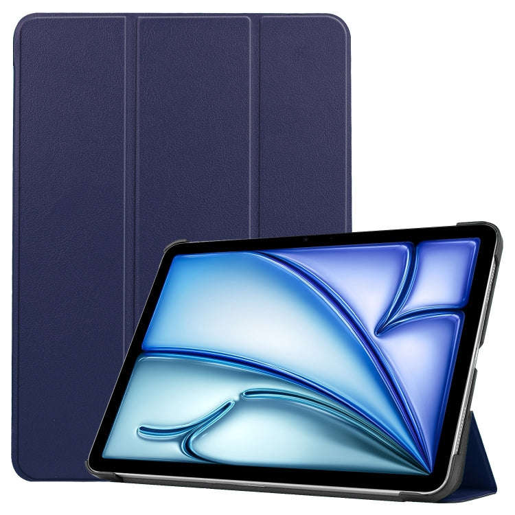 Custer Pure Color 3-Fold Holder Smart Leather Tablet Case, For iPad Air 13 2026 / 2025 / 2024, Fo...