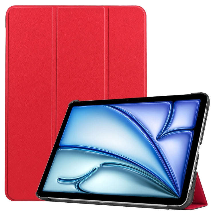 Custer Pure Color 3-Fold Holder Smart Leather Tablet Case, For iPad Air 13 2026 / 2025 / 2024, Fo...