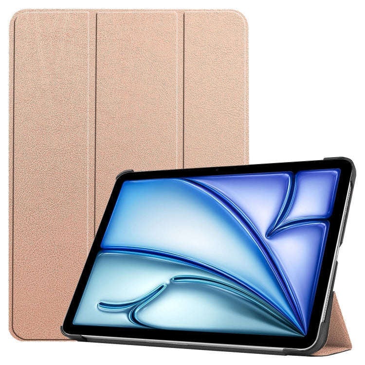 Custer Pure Color 3-Fold Holder Smart Leather Tablet Case, For iPad Air 13 2026 / 2025 / 2024, Fo...