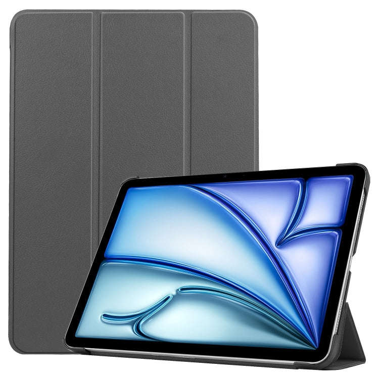 Custer Pure Color 3-Fold Holder Smart Leather Tablet Case, For iPad Air 13 2026 / 2025 / 2024, Fo...