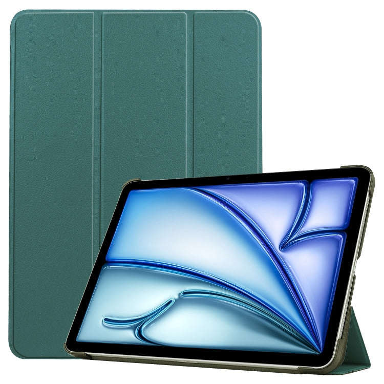 Custer Pure Color 3-Fold Holder Smart Leather Tablet Case, For iPad Air 13 2026 / 2025 / 2024, Fo...