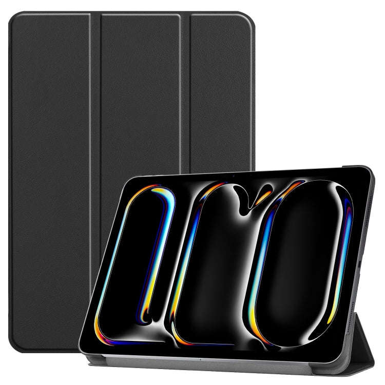 Custer Pure Color 3-Fold Holder Smart Leather Tablet Case, For iPad Air 13 2026 / 2025 / 2024, Fo...