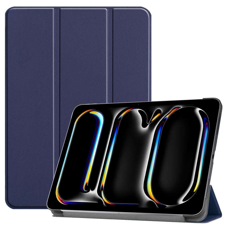 Custer Pure Color 3-Fold Holder Smart Leather Tablet Case, For iPad Air 13 2026 / 2025 / 2024, Fo...