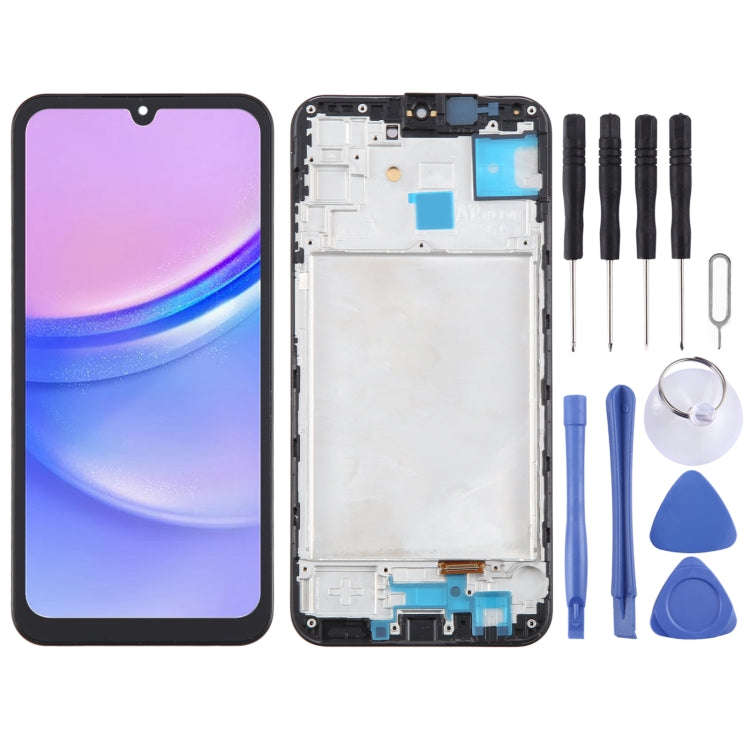 OLED LCD Screen Digitizer Full Assembly with Frame, For Samsung Galaxy A15 5G SM-A156B 6.43inch, ...