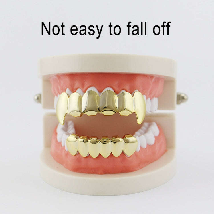 Real Gold Electroplating Halloween Decoration Denture And Tusk Suit COS Props