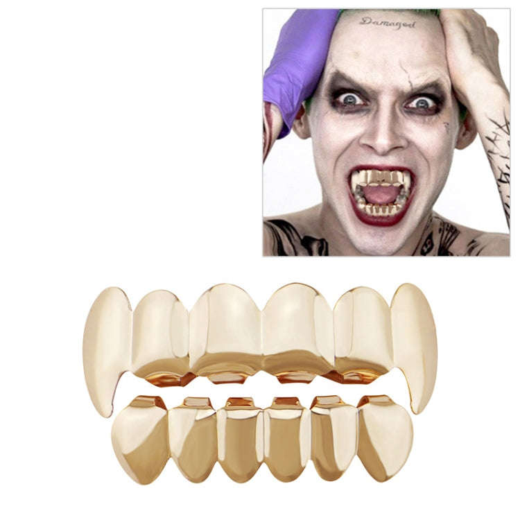 Real Gold Electroplating Halloween Decoration Denture And Tusk Suit COS Props