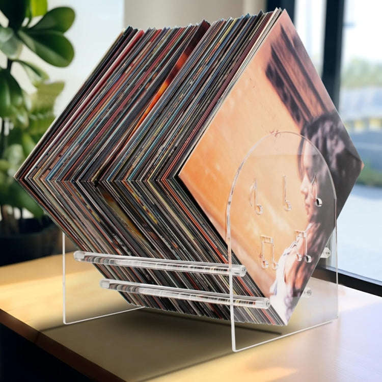 YX107 Acrylic Vinyl Record Display Stand, Acrylic